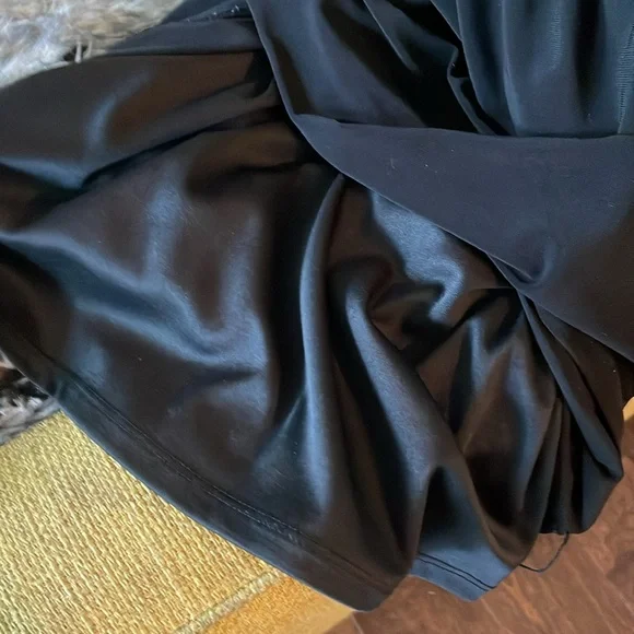 Evan Picone Dress Women Black Tie Size 10 Black Ruched Detail Body Flattering - Picture 12 of 13